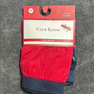 Club Room Men's Red and Blue Boxers - 2 Pack